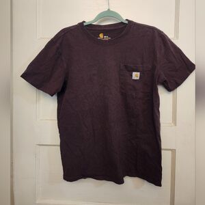 Carhartt Short-Sleeve Pocket Tee in Deep Maroon